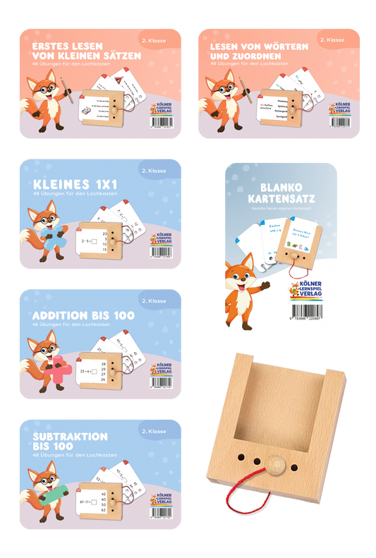 Woodplay Starterset 2nd Grade Elementary School with 6 sets of cards