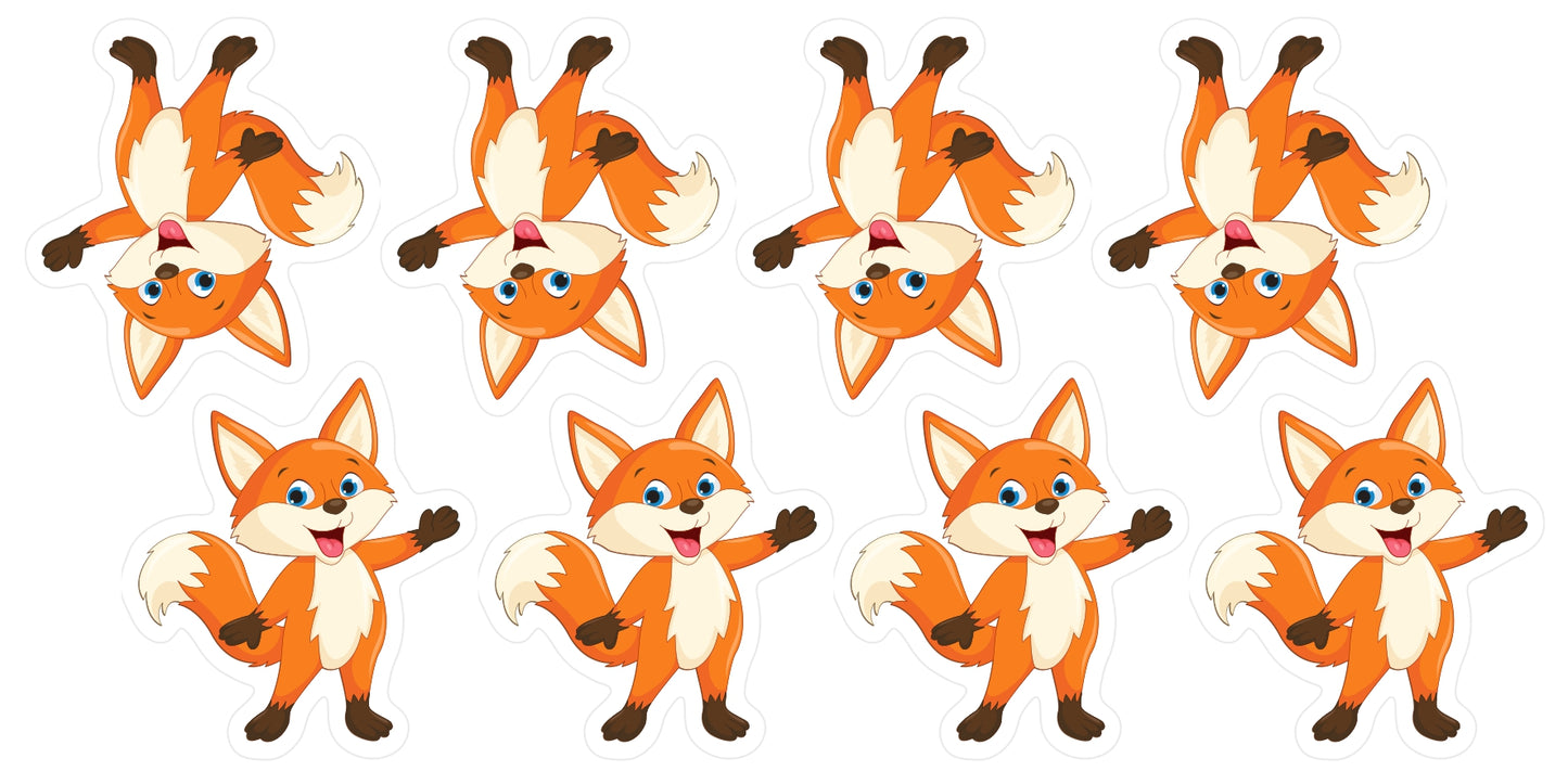 Fuchs Sticker Set: 5 Bögen mit verschiedenen Motiven
