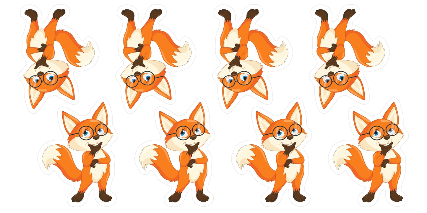Fuchs Sticker Set: 5 Bögen mit verschiedenen Motiven