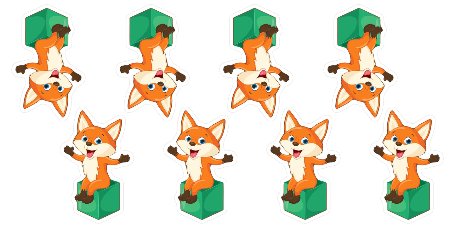 Fuchs Sticker Set: 5 Bögen mit verschiedenen Motiven
