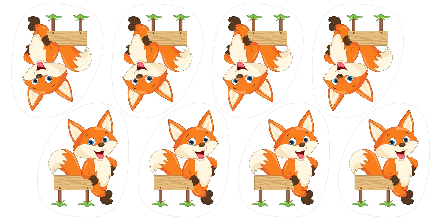 Fuchs Sticker Set: 5 Bögen mit verschiedenen Motiven