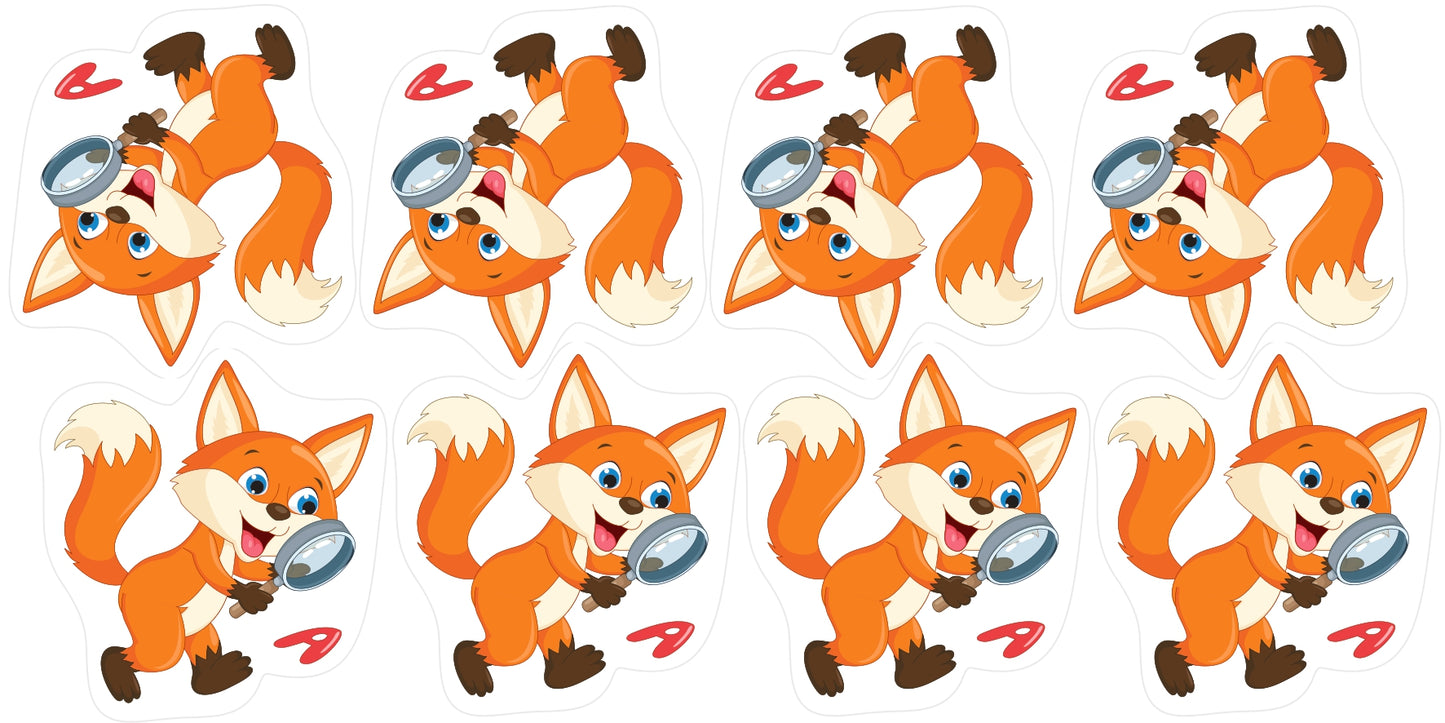 Fuchs Sticker Set: 5 Bögen mit verschiedenen Motiven