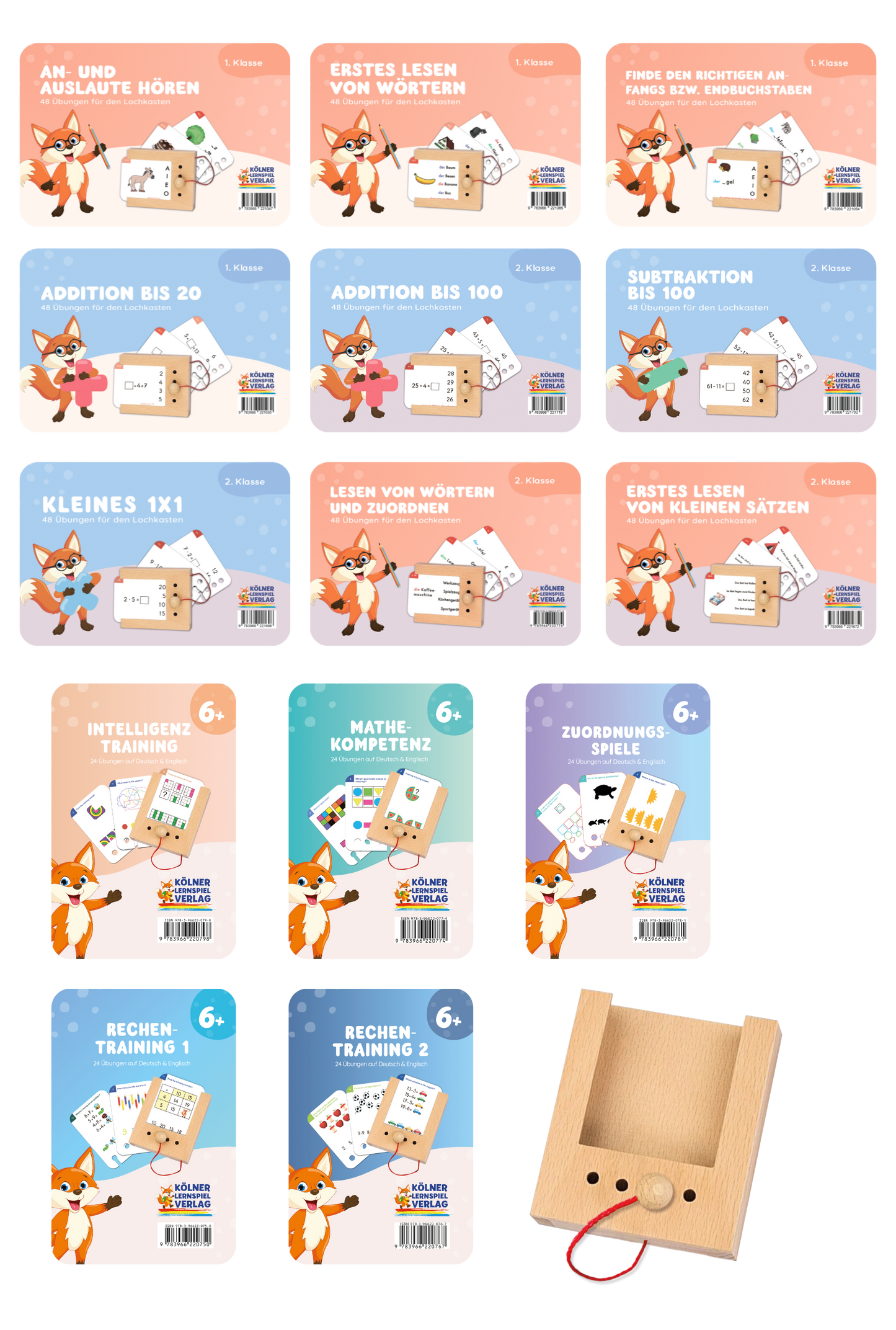 The large punch box set for 6 and 7 year olds with 10 decks of cards
