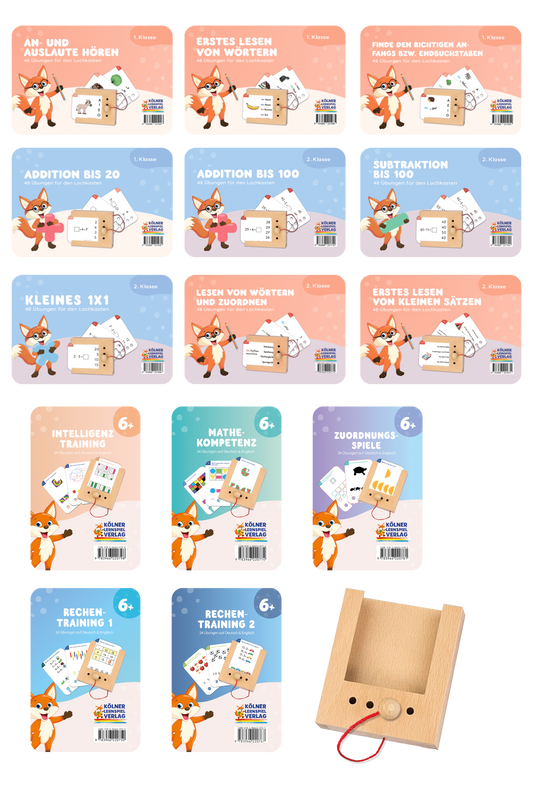 The large punch box set for 6 and 7 year olds with 10 decks of cards