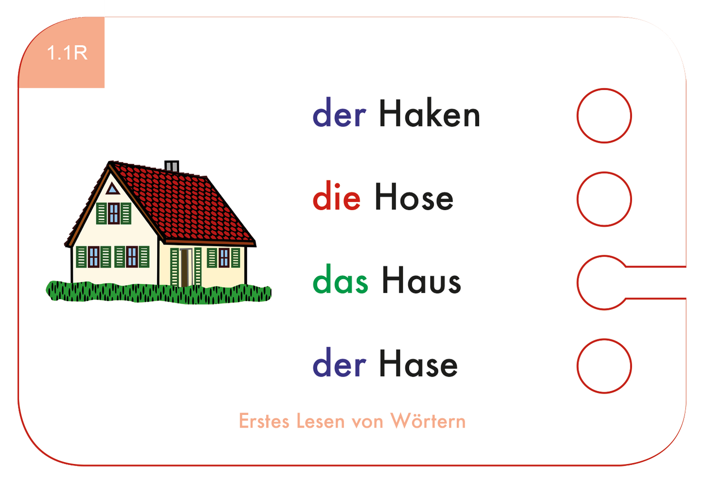 Erstes Lesen von Wörtern