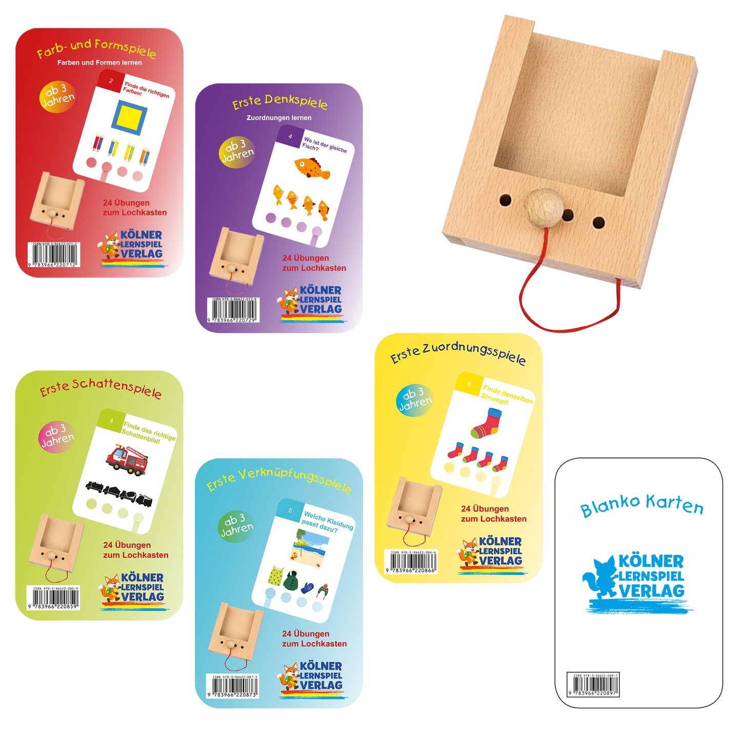 Punch box package from 3 years with 6 sets of cards