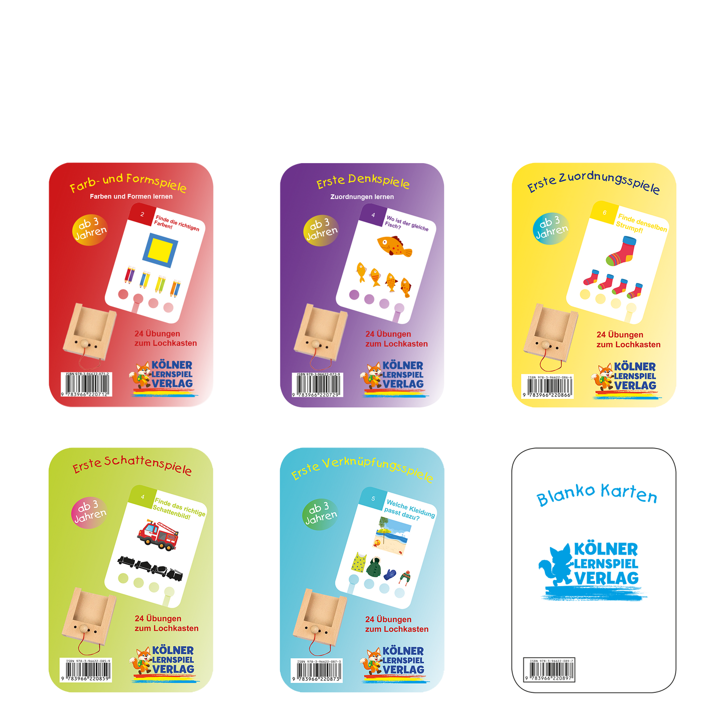 Card deck set from 3 years