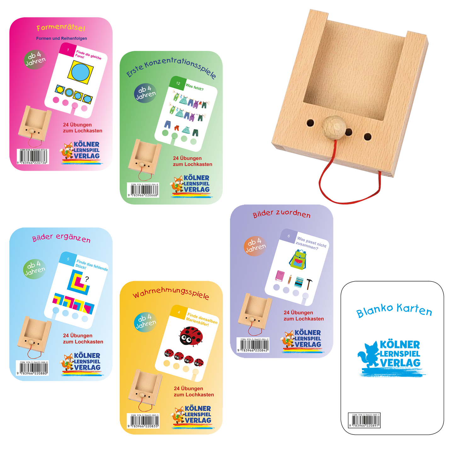 Punch box package from 4 years with 6 sets of cards