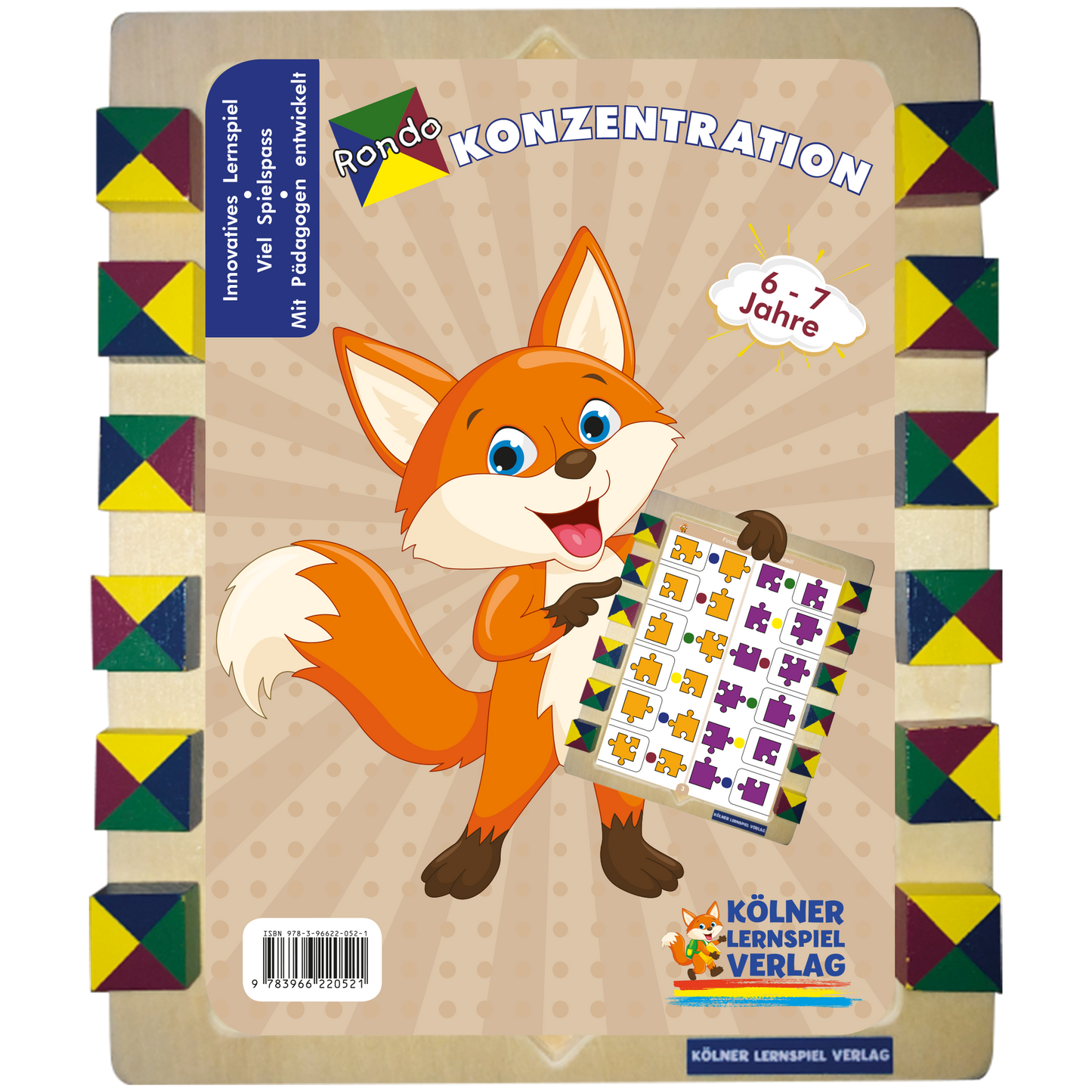 Rondo wooden frame with card set Concentration