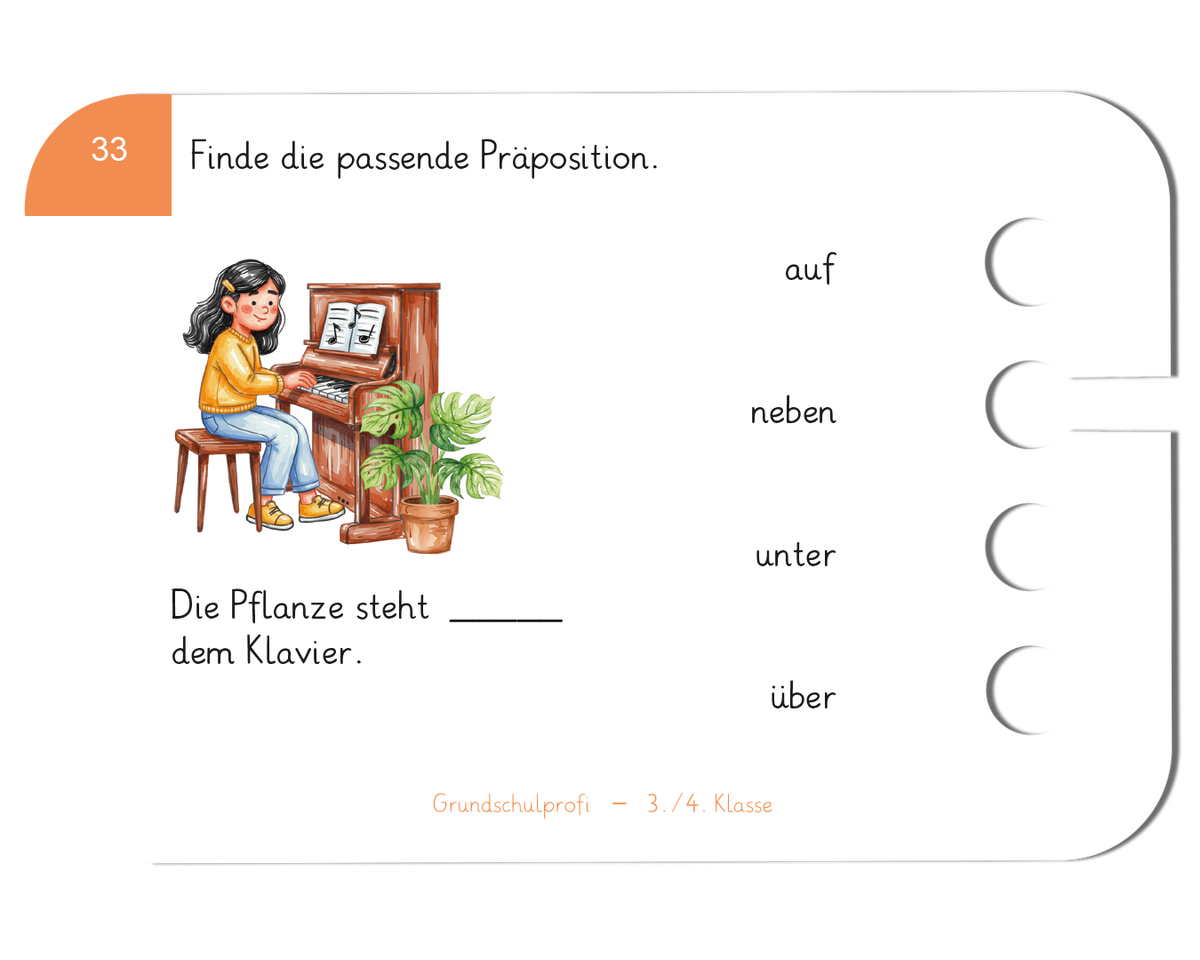 Grundschulprofi Deutsch · 3.–4. Klasse · Kartensatz für den Lochkasten