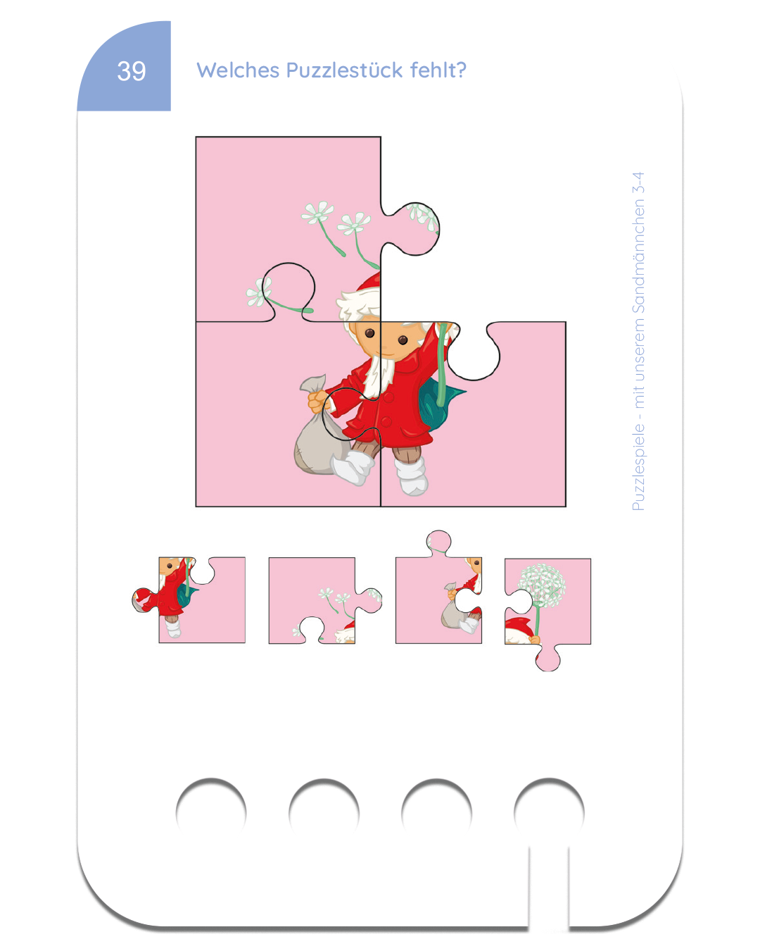 Puzzlespiele Sandmännchen ·  3-4 · Lochkasten Kartensatz