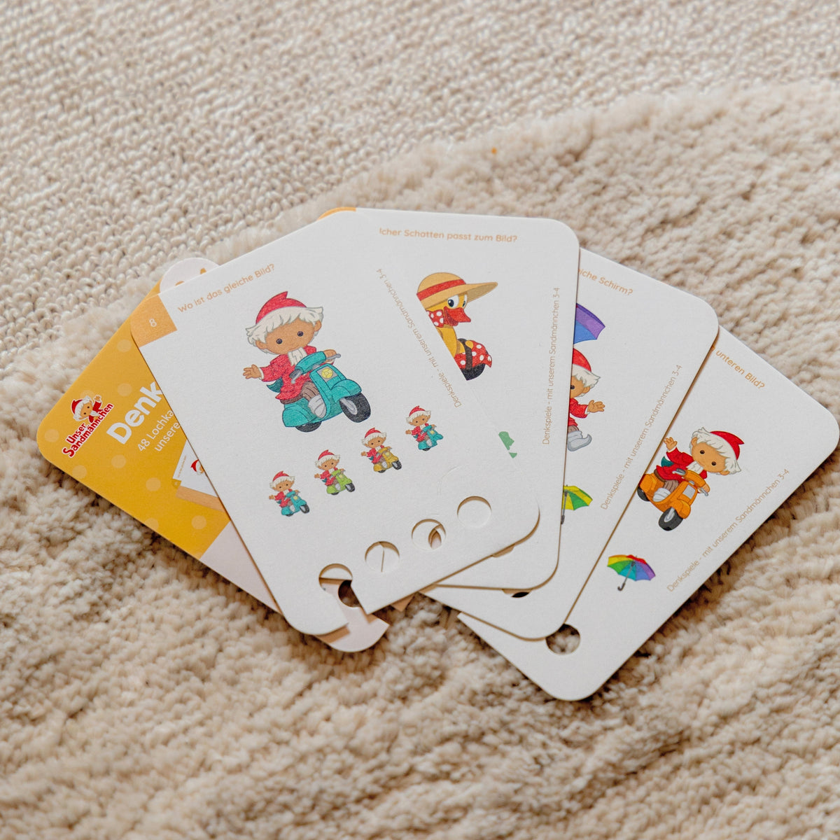 Denkspiele Sandmännchen ·  3-4 · Lochkasten Kartensatz