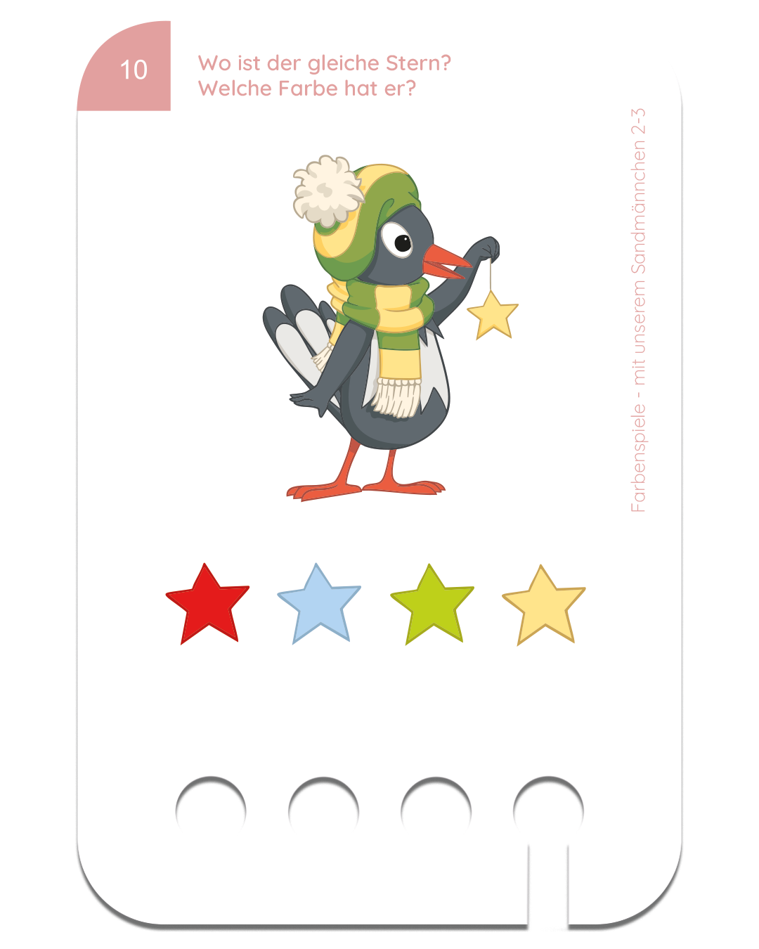 Farbenspiele Sandmännchen ·  2-3 · Lochkasten Kartensatz