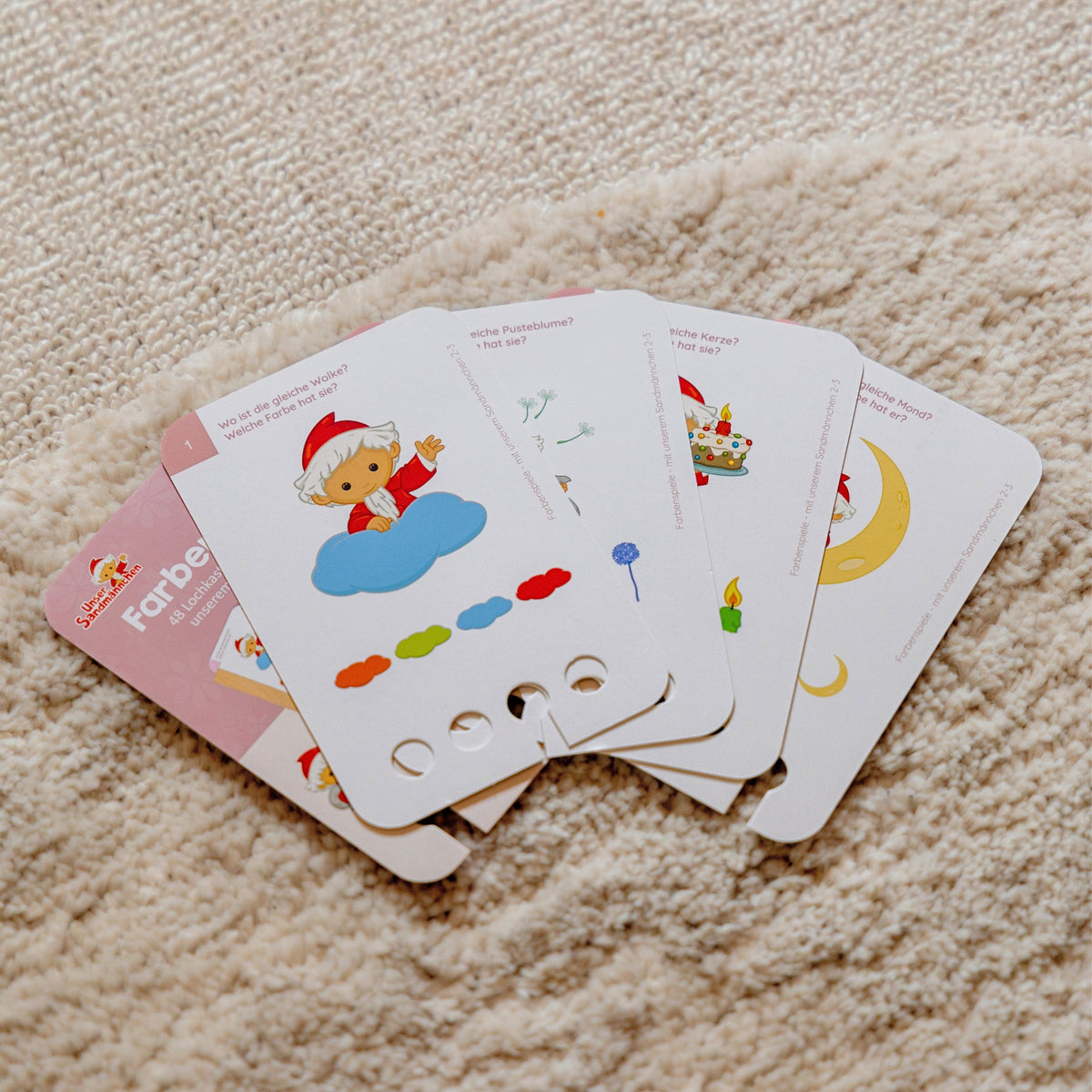 Farbenspiele Sandmännchen ·  2-3 · Lochkasten Kartensatz
