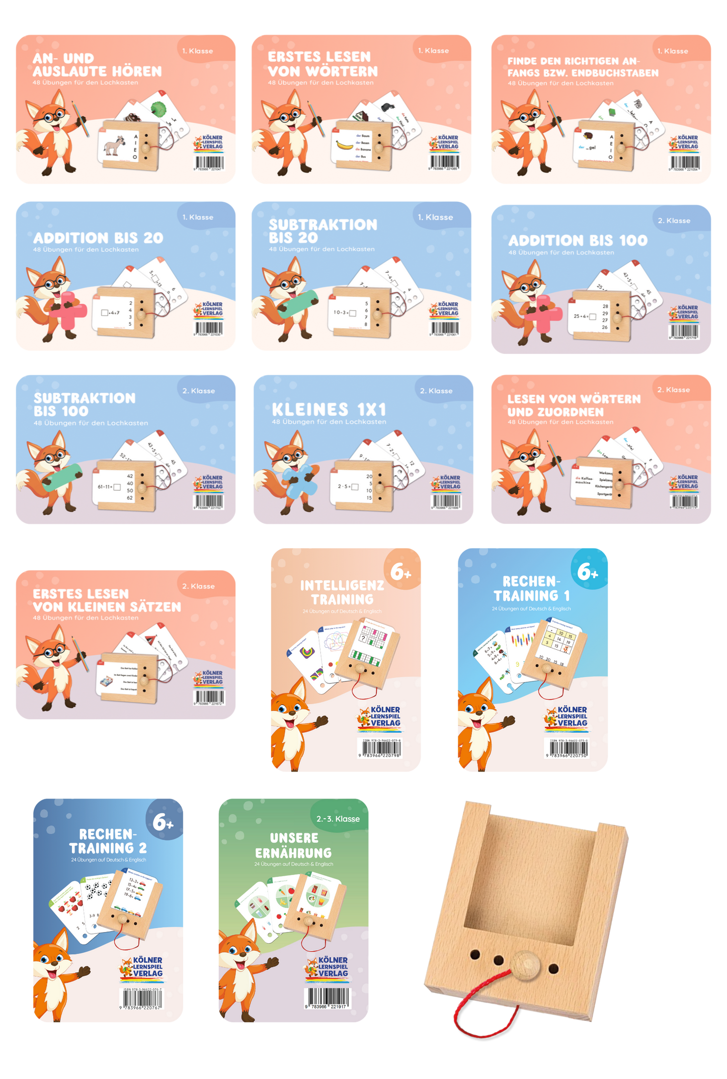 The large punch box set for 6 and 7 year olds with 10 decks of cards