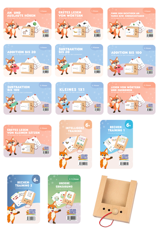 The large punch box set for 6 and 7 year olds with 10 decks of cards