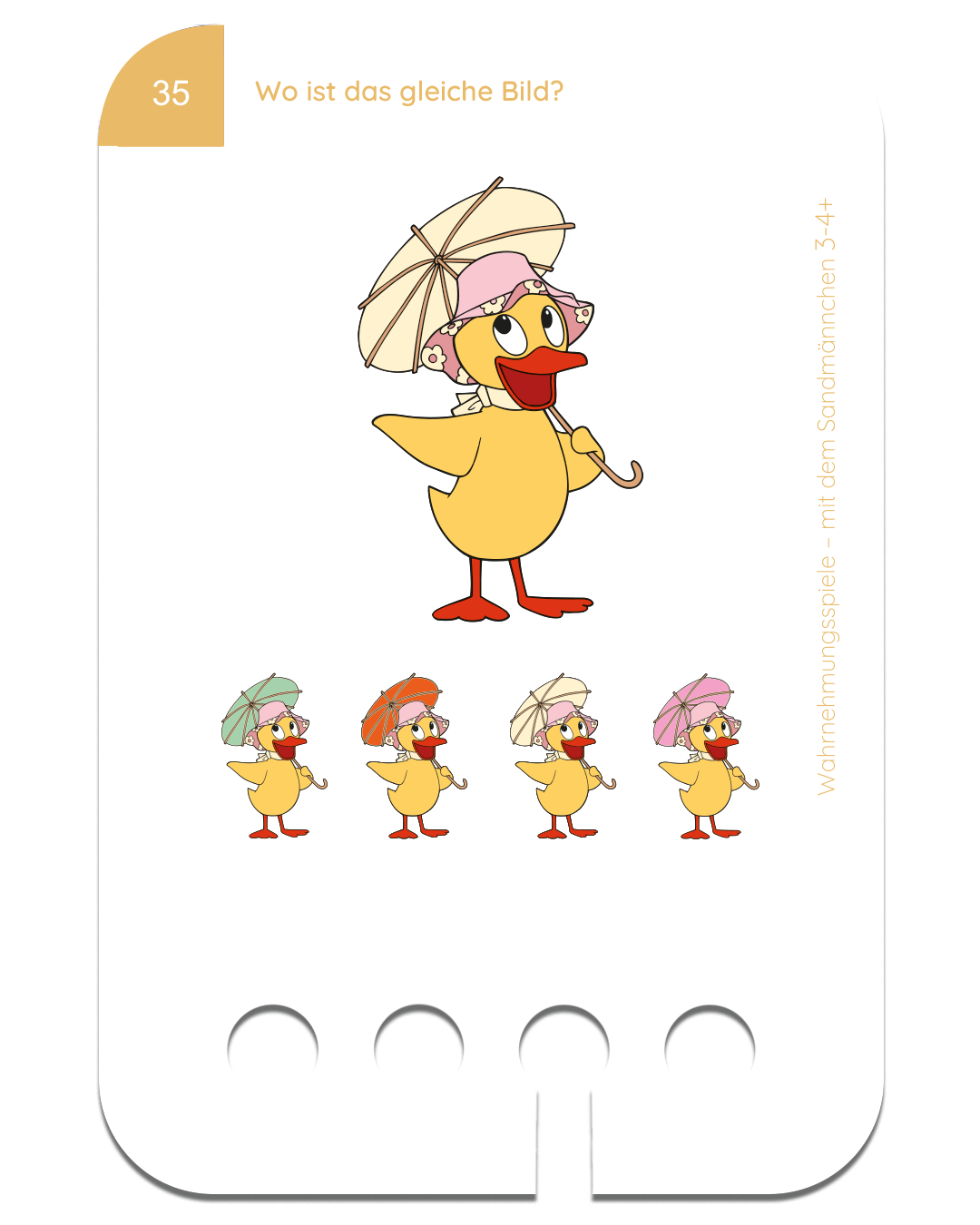 Denkspiele Sandmännchen ·  3-4 · Lochkasten Kartensatz