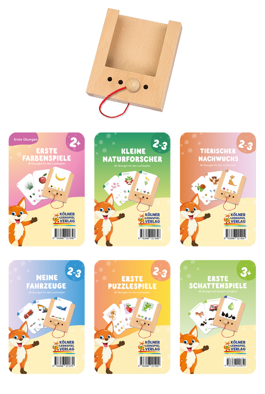 Lochkasten Starterset ab 2-3 Jahren mit 6 Kartensätzen