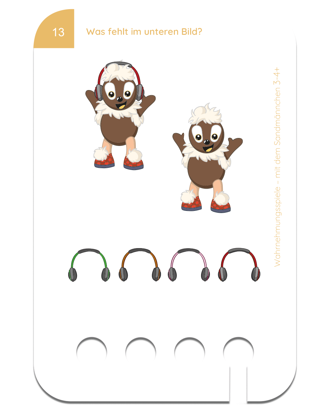Denkspiele Sandmännchen ·  3-4 · Lochkasten Kartensatz