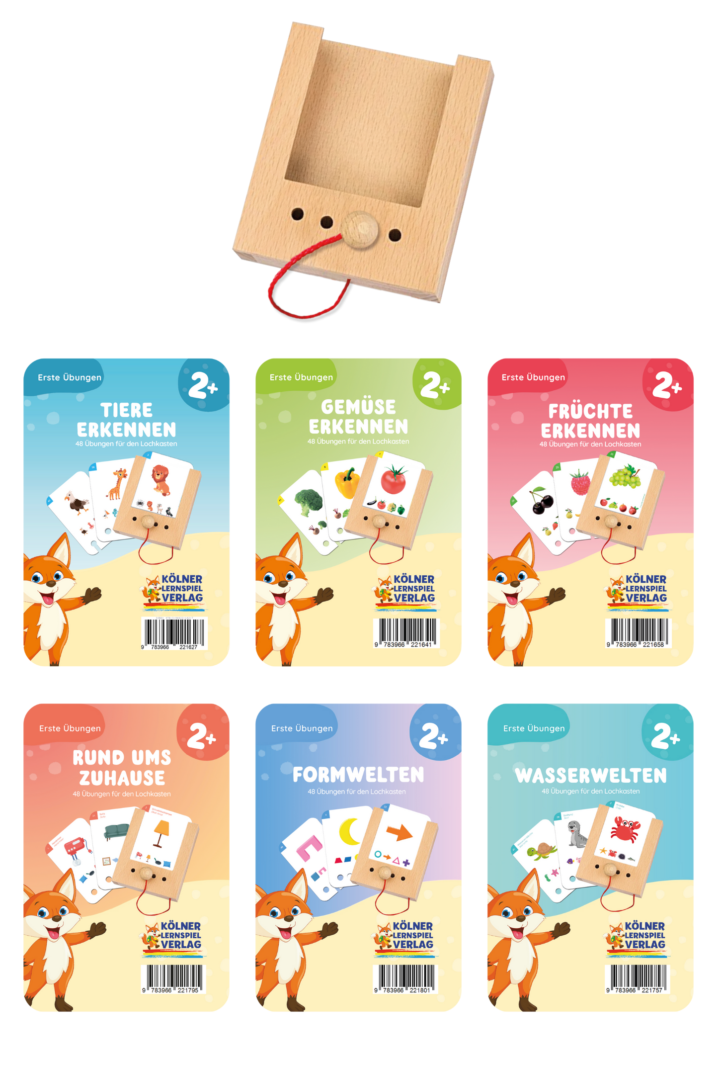 Lochkasten Starterset ab 2 Jahren mit 6 Kartensätzen