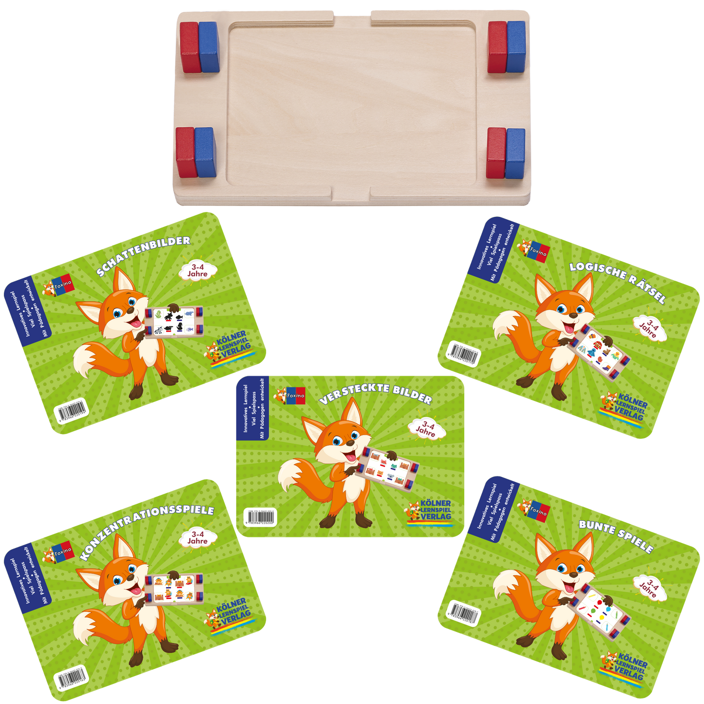 Foxino starter set 3-4 years with 5 decks of cards 