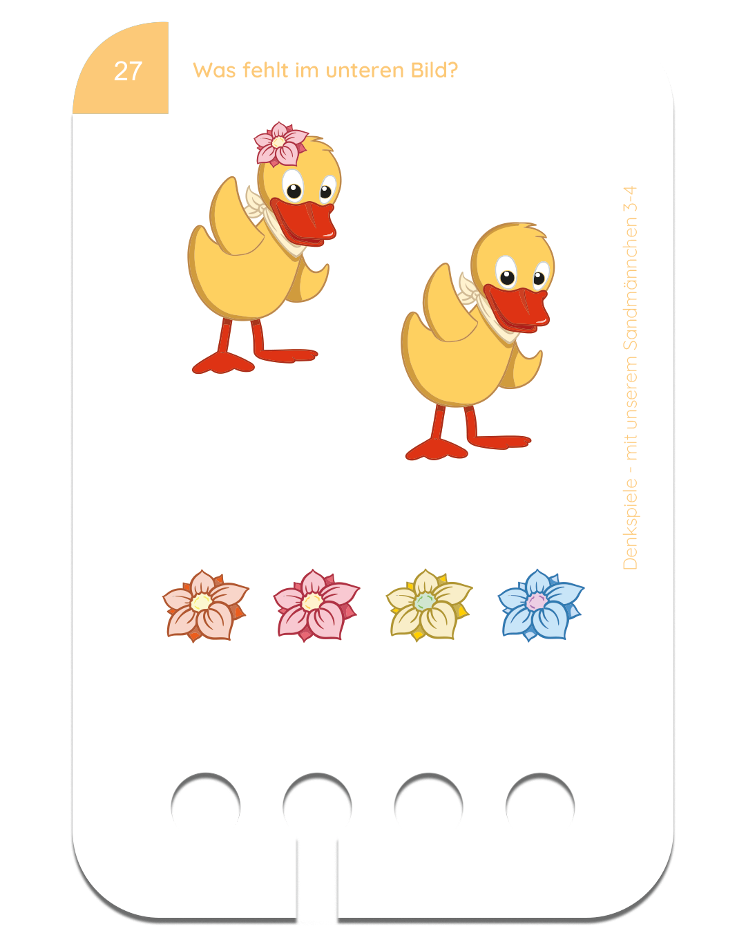 Denkspiele Sandmännchen ·  3-4 · Lochkasten Kartensatz