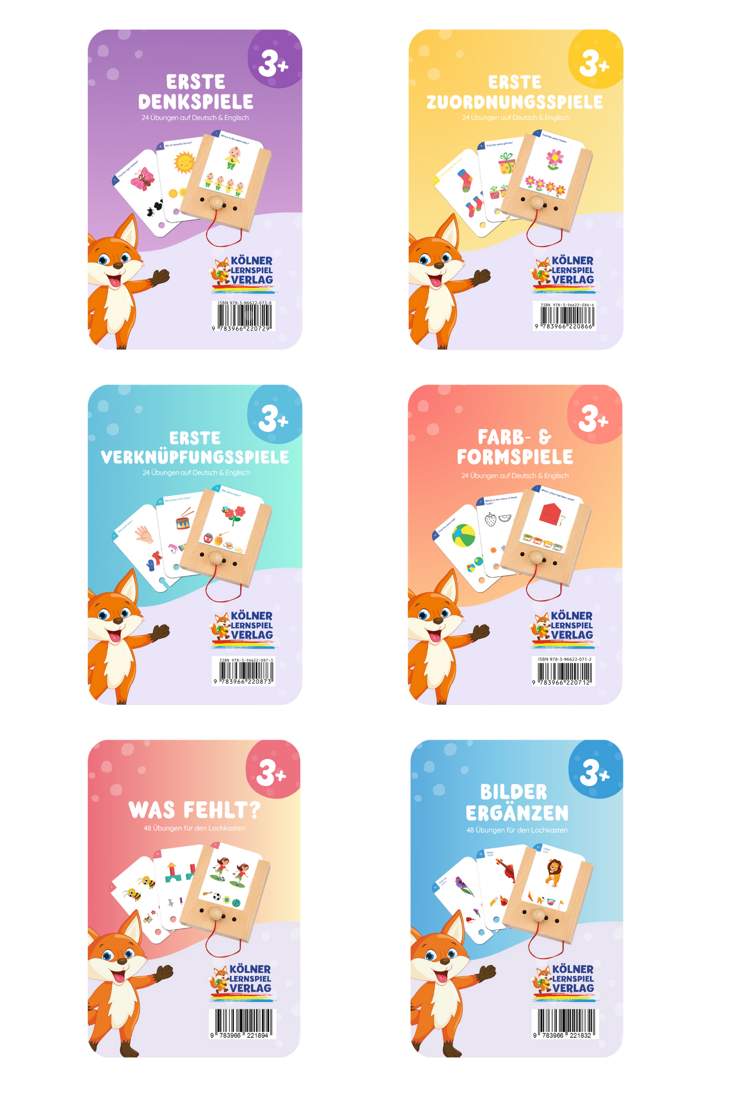 Kartensatz-Set ab 3 Jahren (6 Kartensätze)
