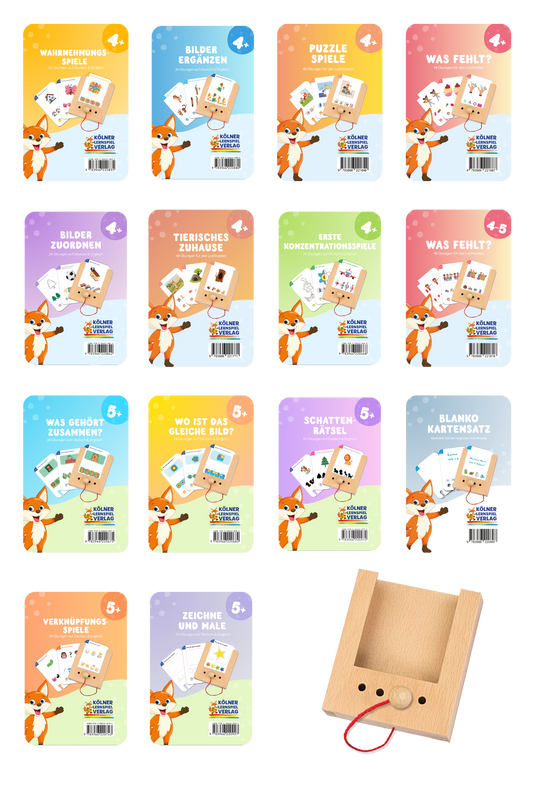 Das große Starterset für die 4-5 Jährigen mit 14 Kartensätzen