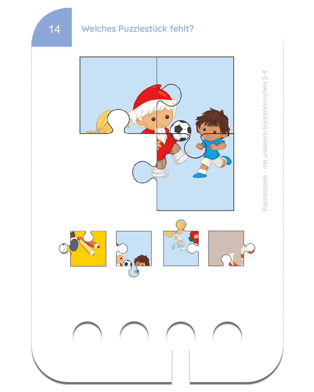 Puzzlespiele Sandmännchen ·  3-4 · Lochkasten Kartensatz