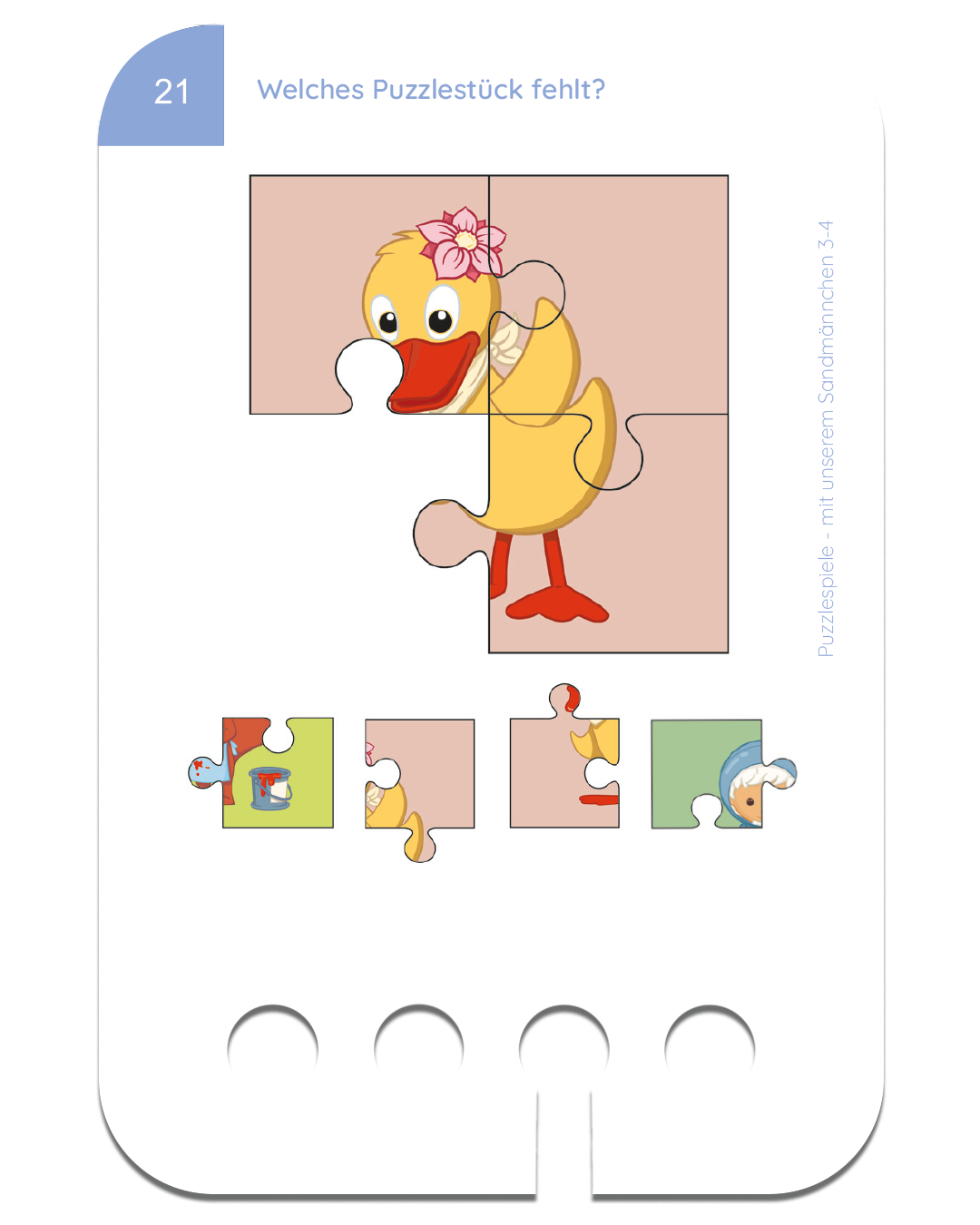 Puzzlespiele Sandmännchen ·  3-4 · Lochkasten Kartensatz