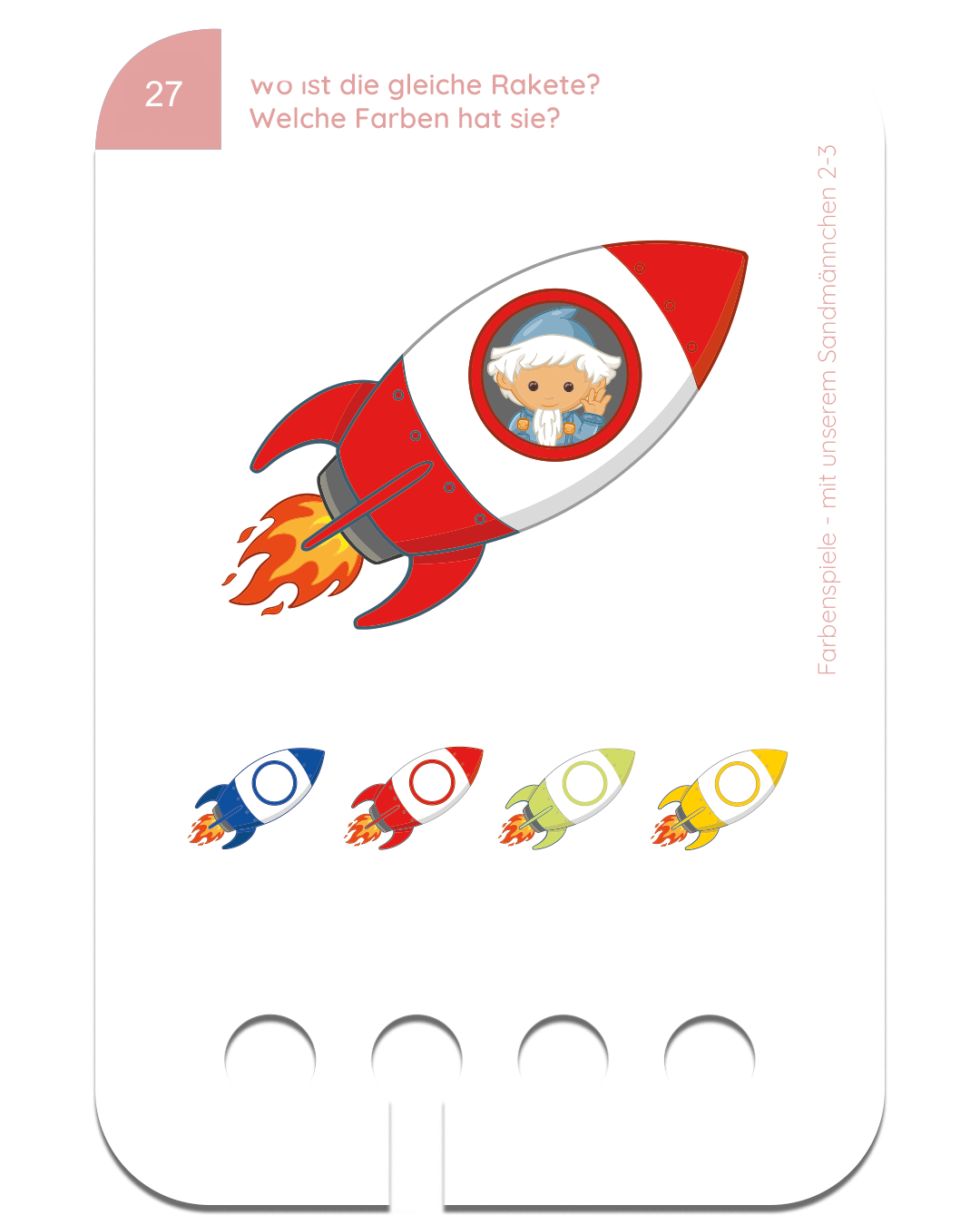 Farbenspiele Sandmännchen ·  2-3 · Lochkasten Kartensatz