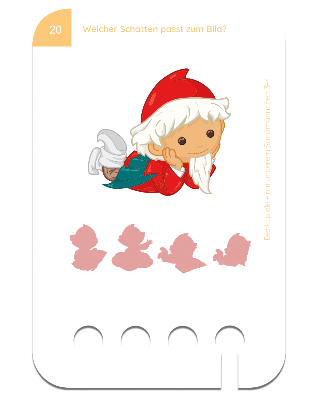 Denkspiele Sandmännchen ·  3-4 · Lochkasten Kartensatz
