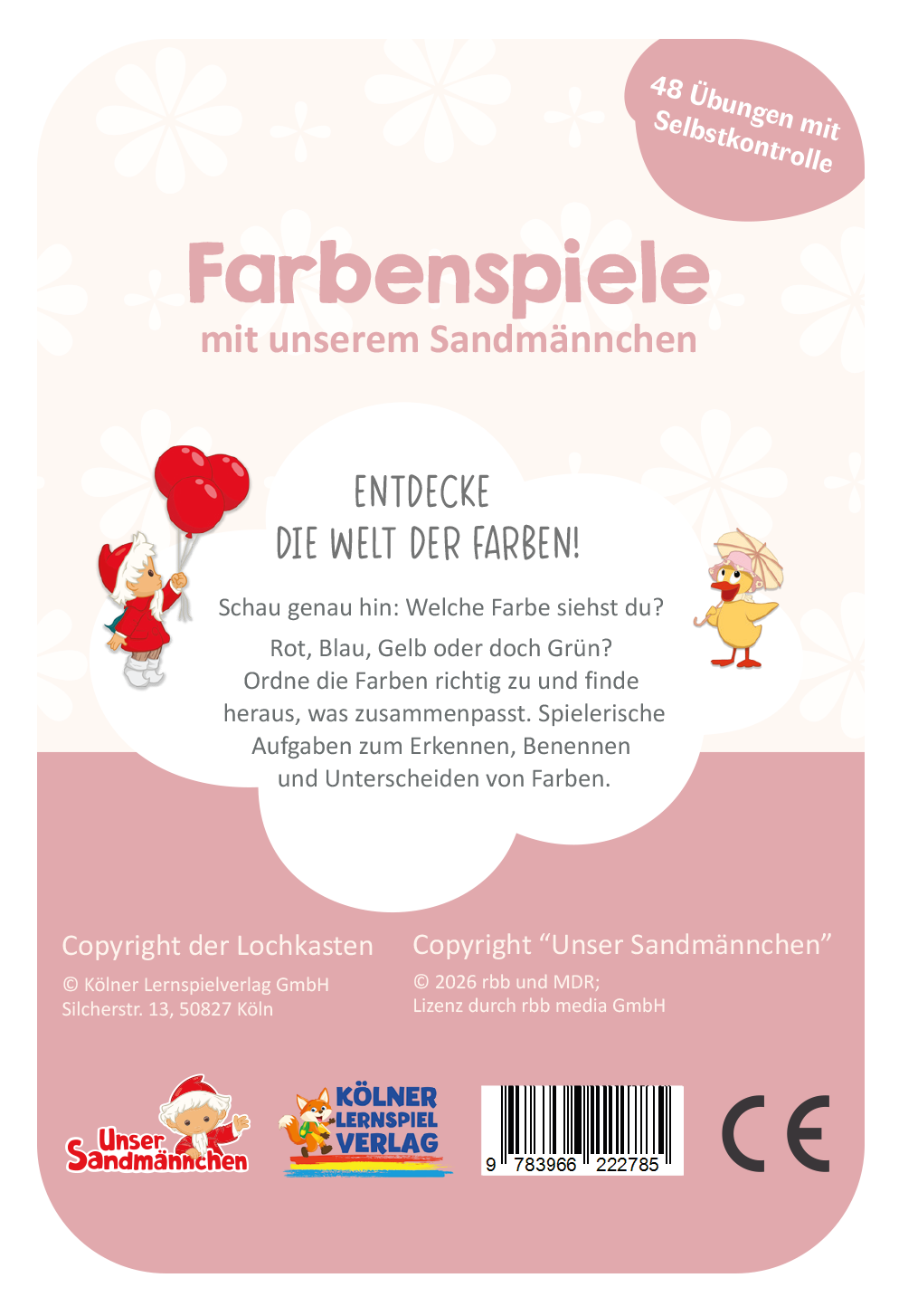 Farbenspiele Sandmännchen ·  2-3 · Lochkasten Kartensatz
