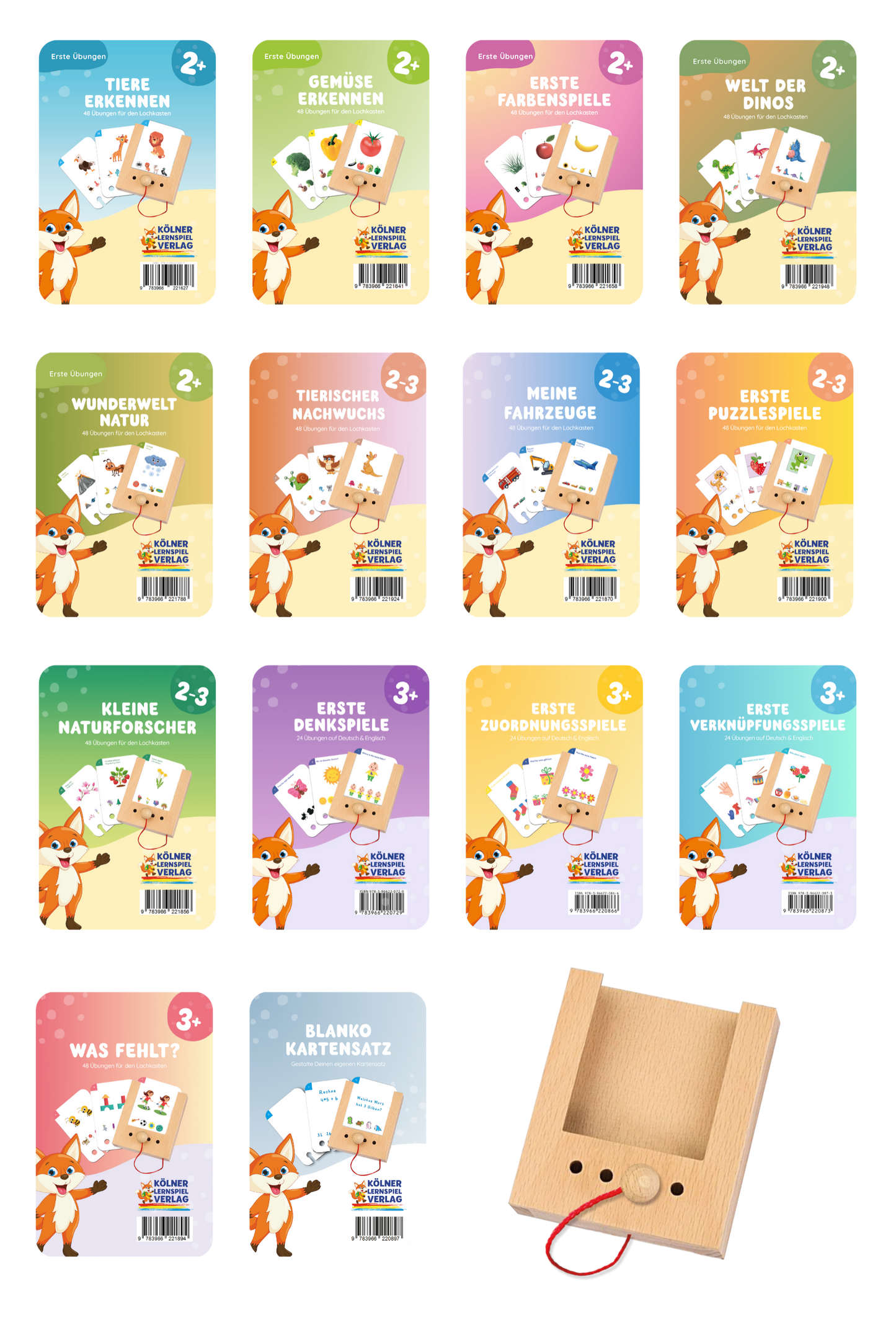 Das große Starterset für die 2-3 Jährigen mit 14 Kartensätzen