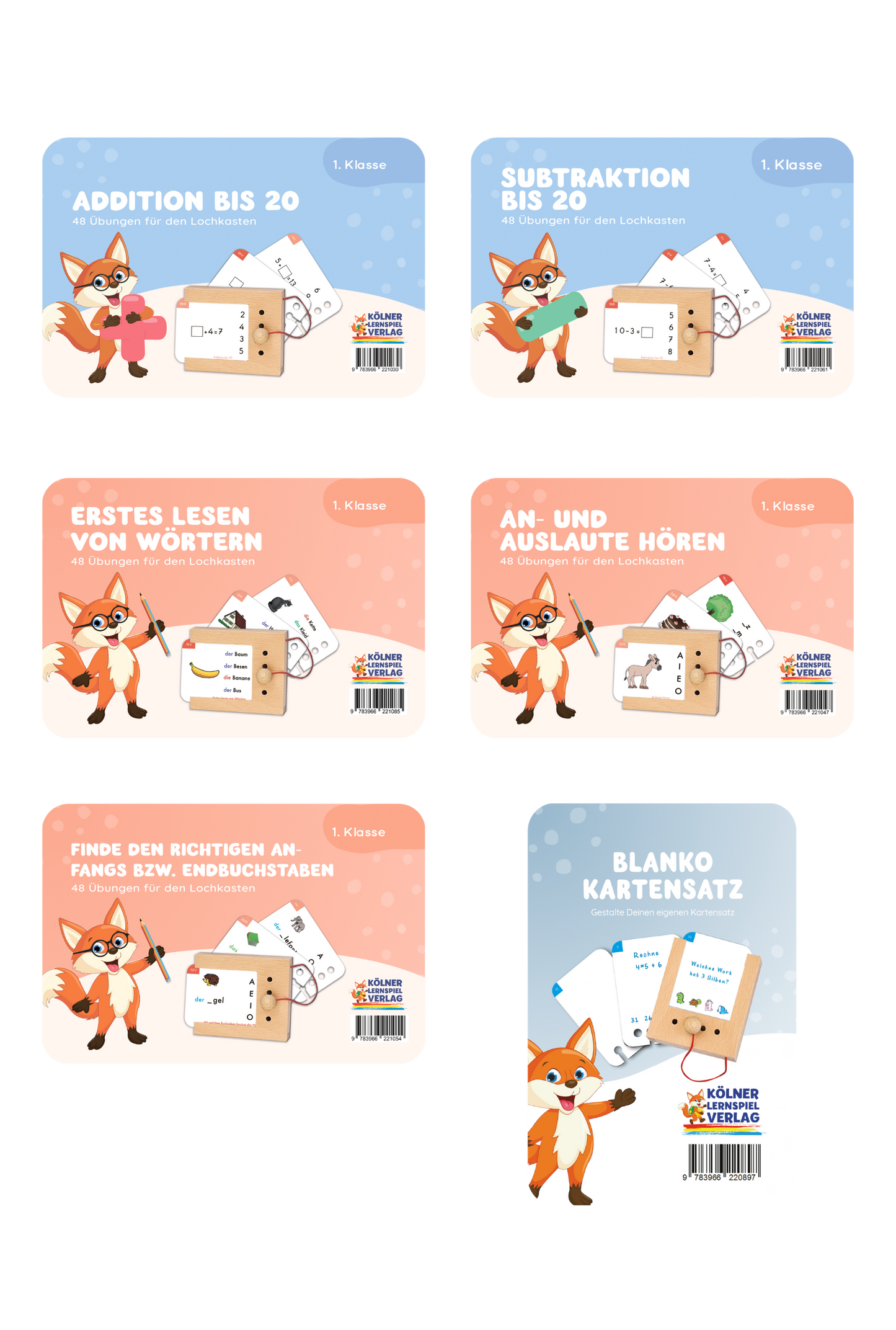 Kartensatz-Set 1. Klasse (6 Kartensätze)
