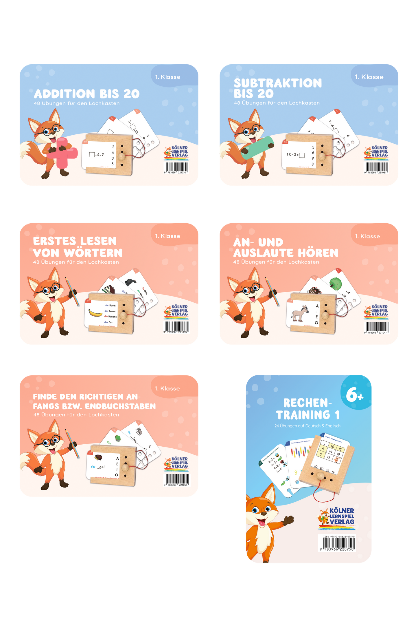 Kartensatz-Set 1. Klasse (6 Kartensätze)