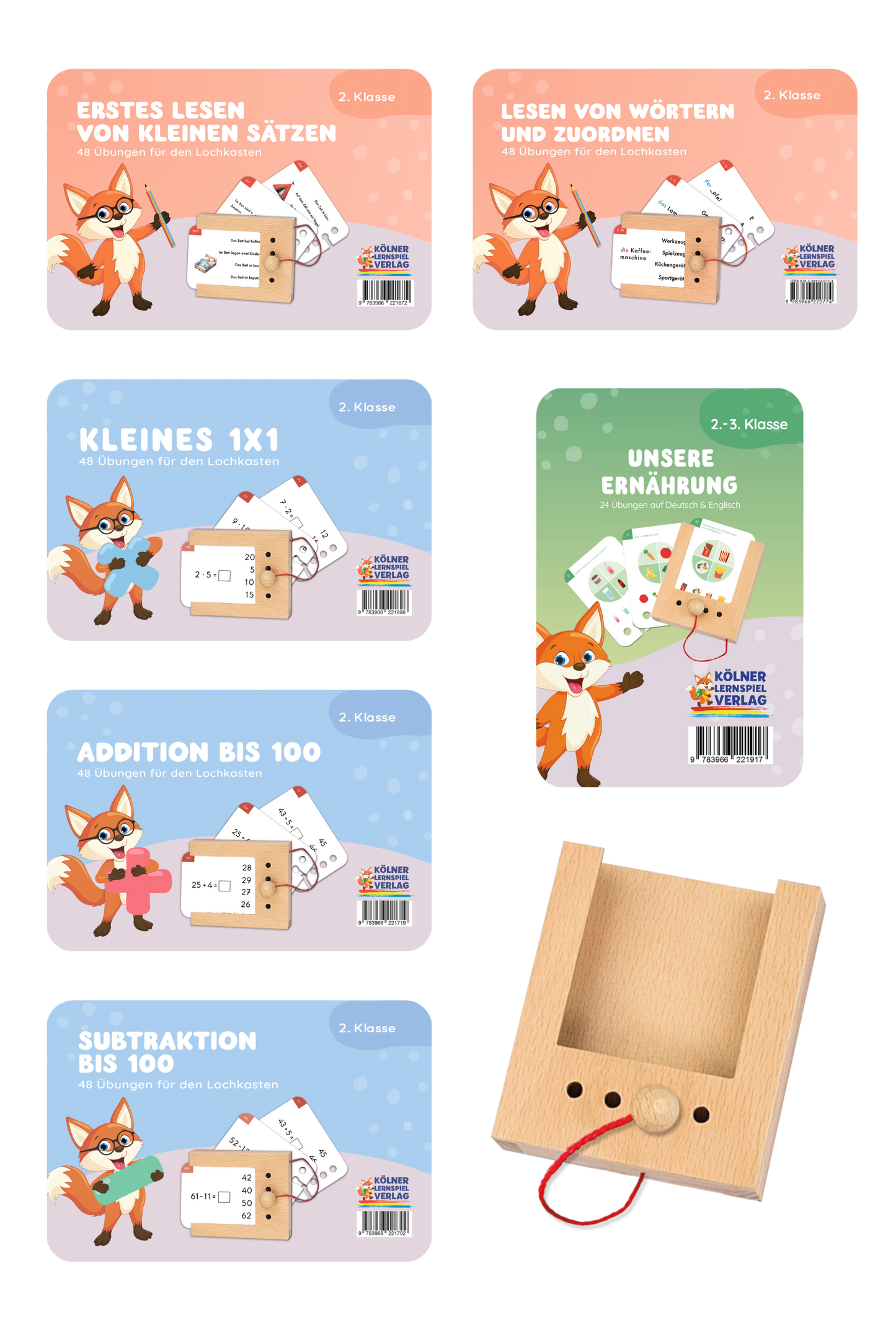 Woodplay Starterset 2nd Grade Elementary School with 6 sets of cards