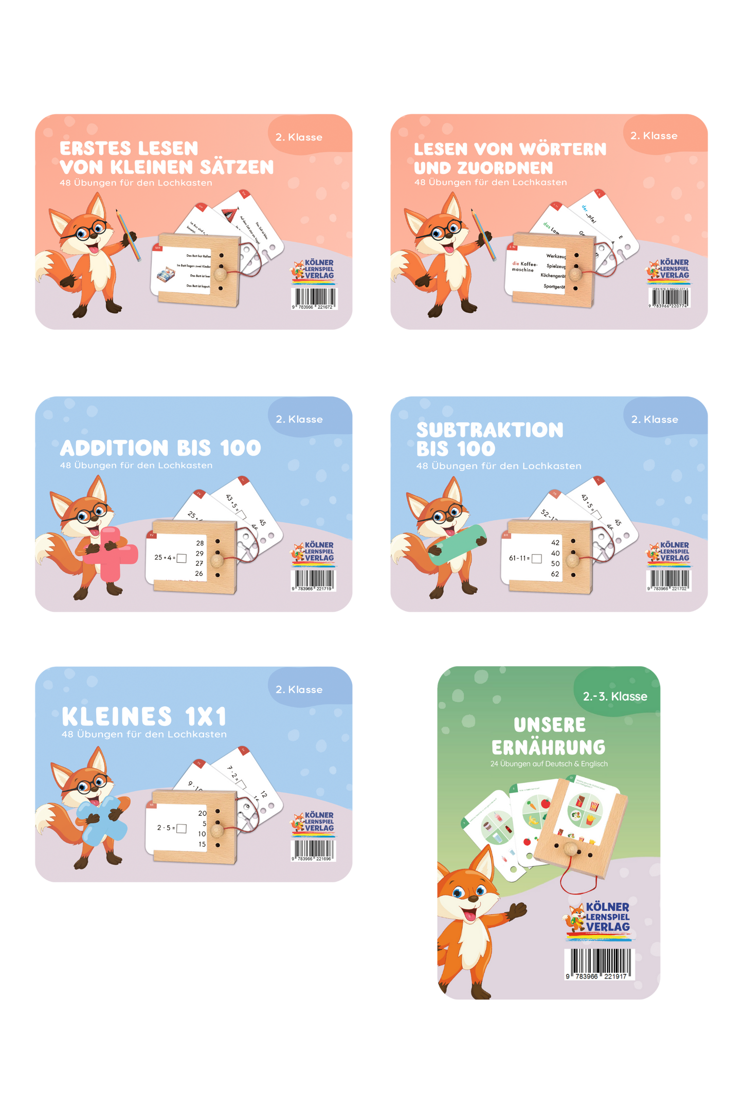 Kartensatz-Set 2. Klasse (6 Kartensätze)