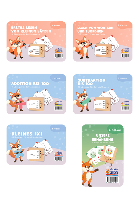Kartensatz-Set 2. Klasse (6 Kartensätze)