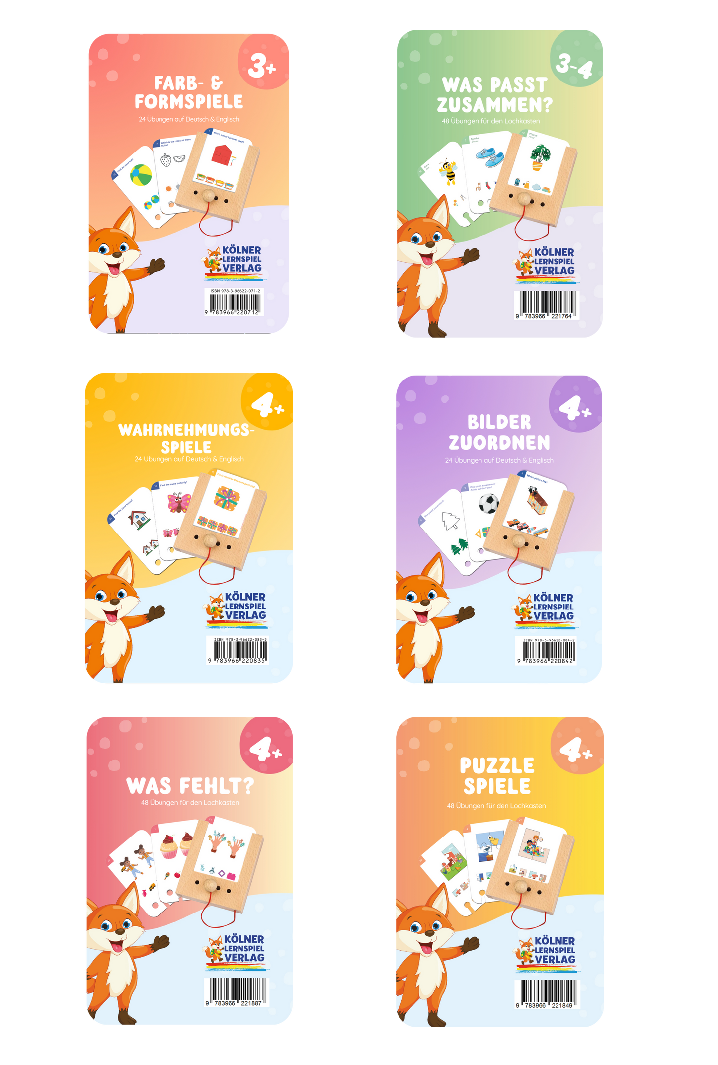 Kartensatz-Set ab 3-4 Jahren (6 Kartensätze)