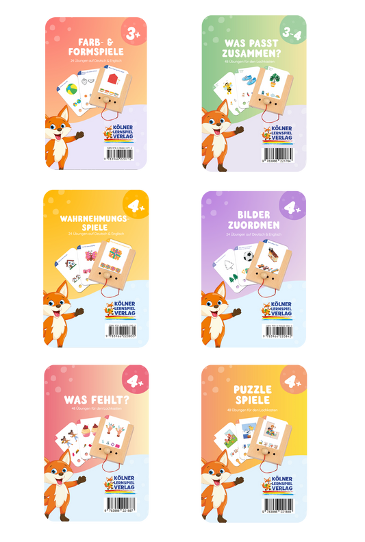 Kartensatz-Set ab 3-4 Jahren (6 Kartensätze)