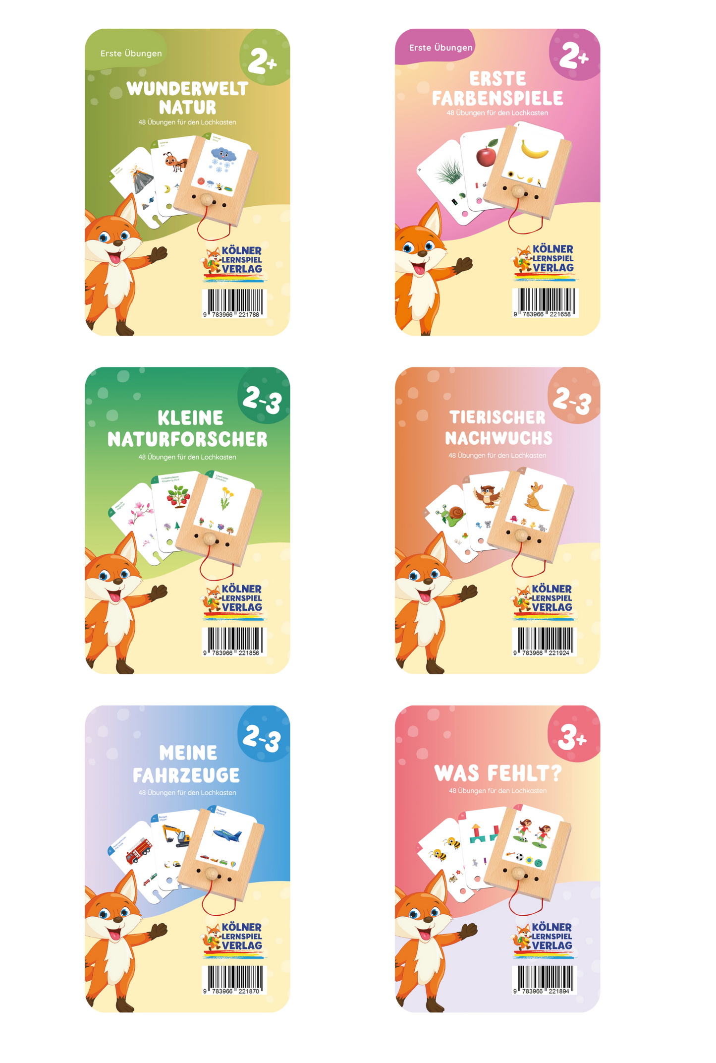 Kartensatz-Set ab 2-3 Jahren (6 Kartensätze)