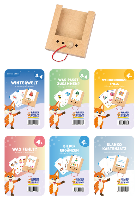 Lochkasten Starterset ab 3-4 Jahren mit 6 Kartensätzen