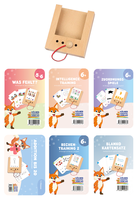 Lochkasten Grundschul Starterset ab 6 Jahren mit 6 Kartensätzen