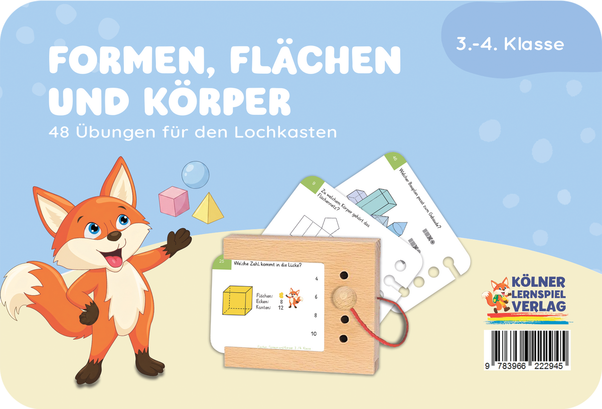Flächen, Formen und Körper · 3.–4. Klasse · Kartensatz für den Lochkasten
