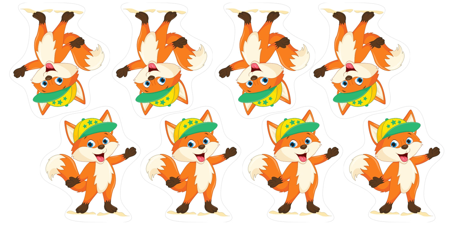 Fuchs Sticker Set: 10 Bögen mit verschiedenen Motiven