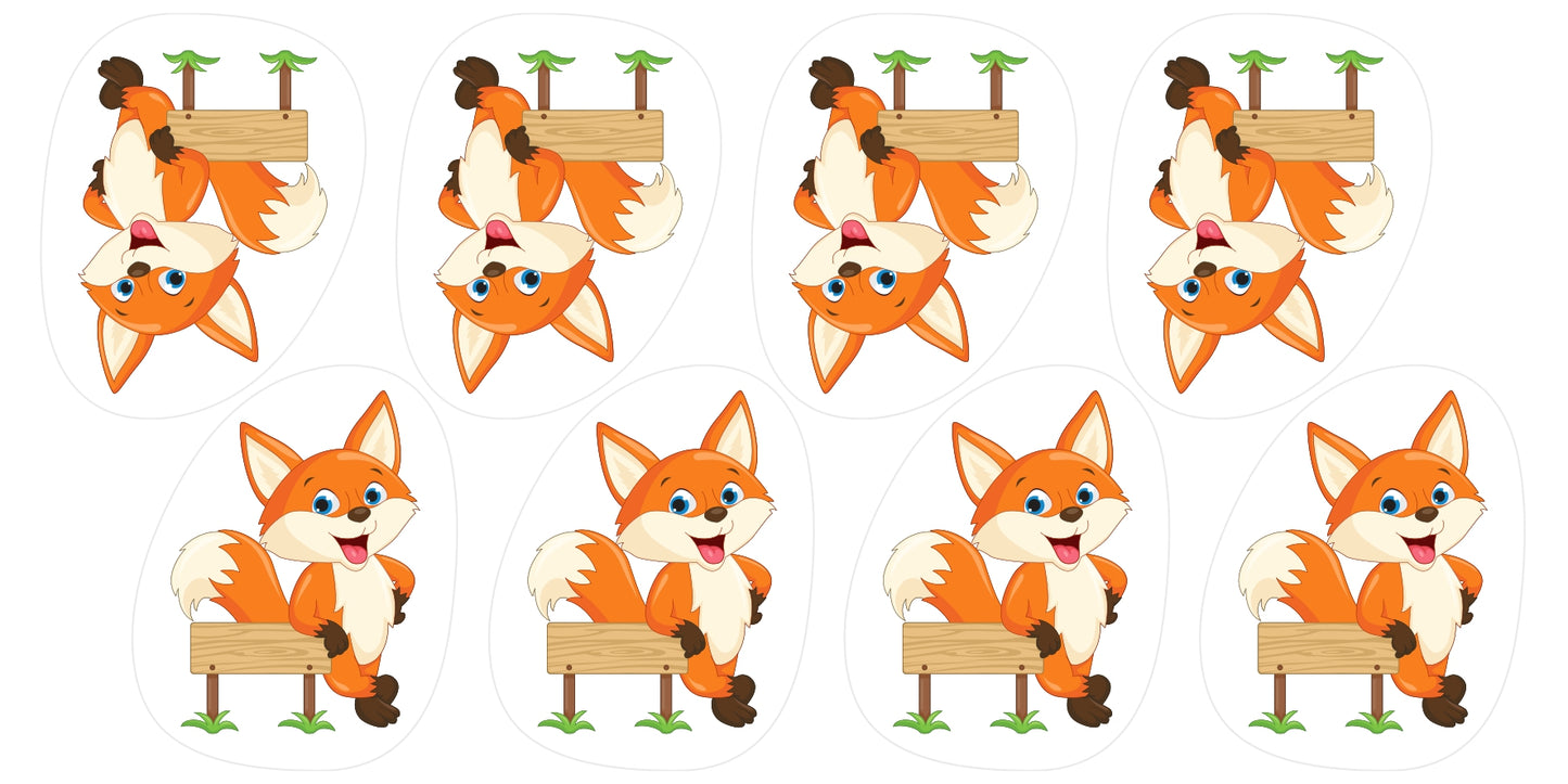 Fuchs Sticker Set: 10 Bögen mit verschiedenen Motiven