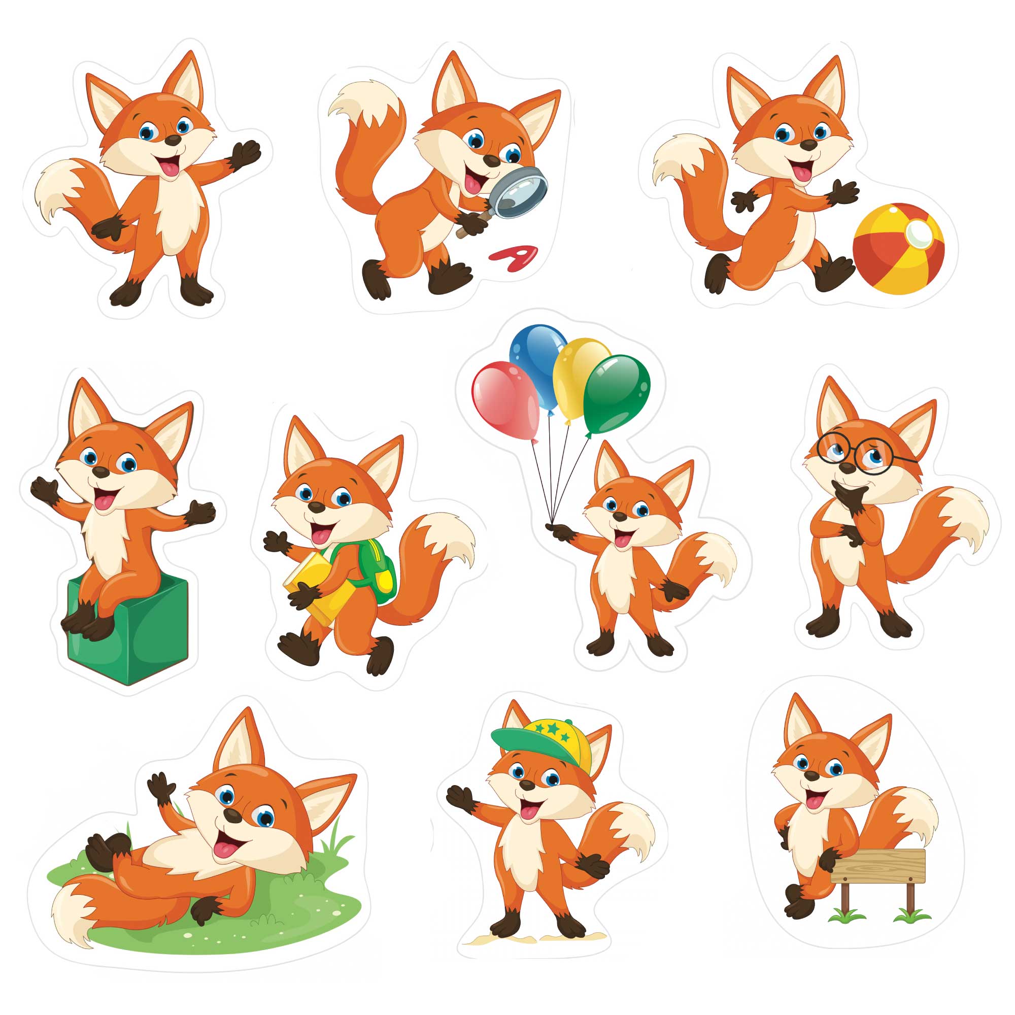Fuchs Sticker Set: 5 Bögen mit verschiedenen Motiven – Kölner ...