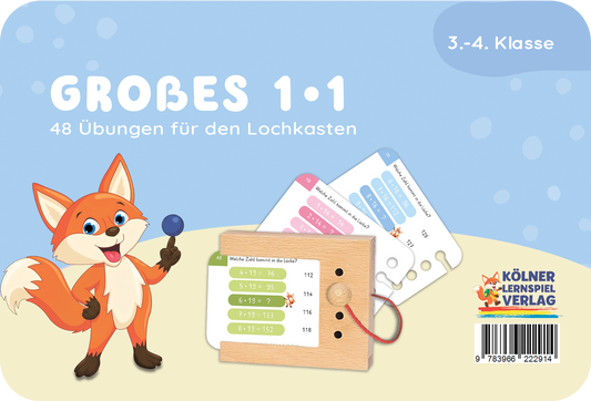 Großes 1x1 · 3.–4. Klasse · Kartensatz für den Lochkasten
