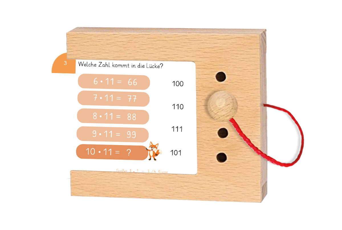 Großes 1x1 · 3.–4. Klasse · Kartensatz für den Lochkasten
